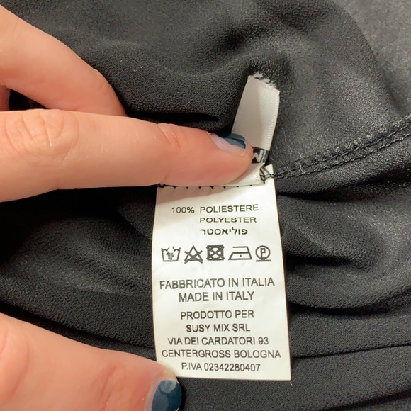 SusyMix Womens Black V-Neck Sheer Blouse Size Small And Medium - Picture 9 of 12